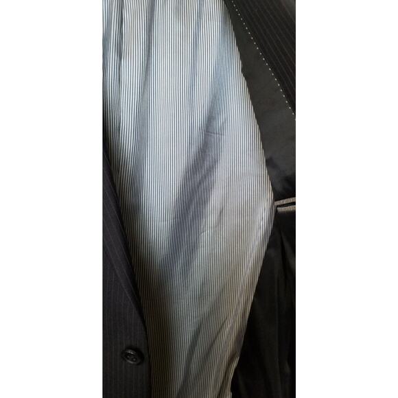 Tommy Hilfiger Men's Sports Coat Blue Pin Stripe Wool Blazer Size 40 Long - Picture 9 of 11